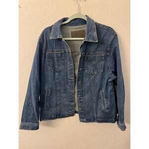 Duck Head Jeans Co. Womens Denim Jacket Button Down With Pockets Light Wash size